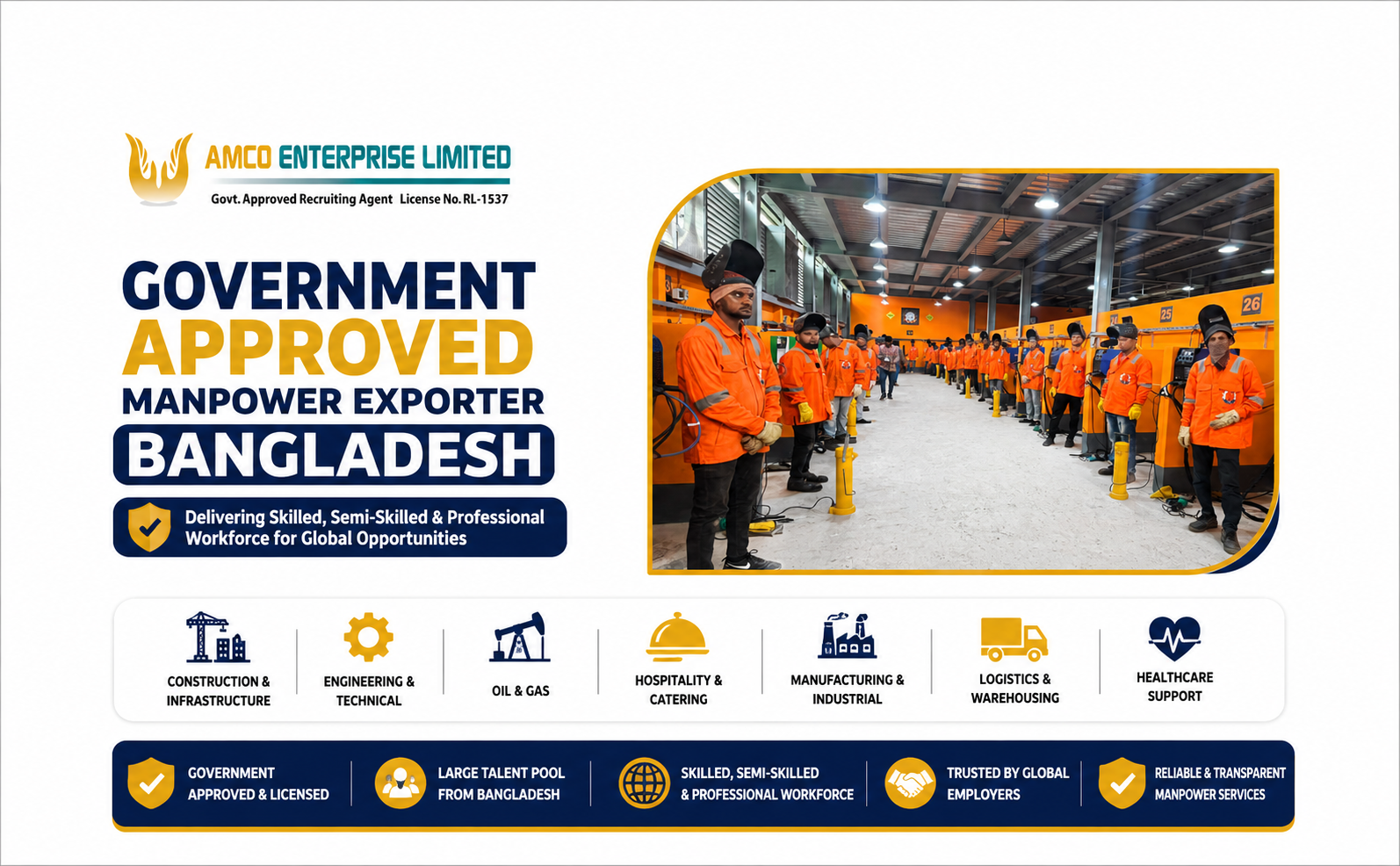 Government approved manpower exporter Bangladesh